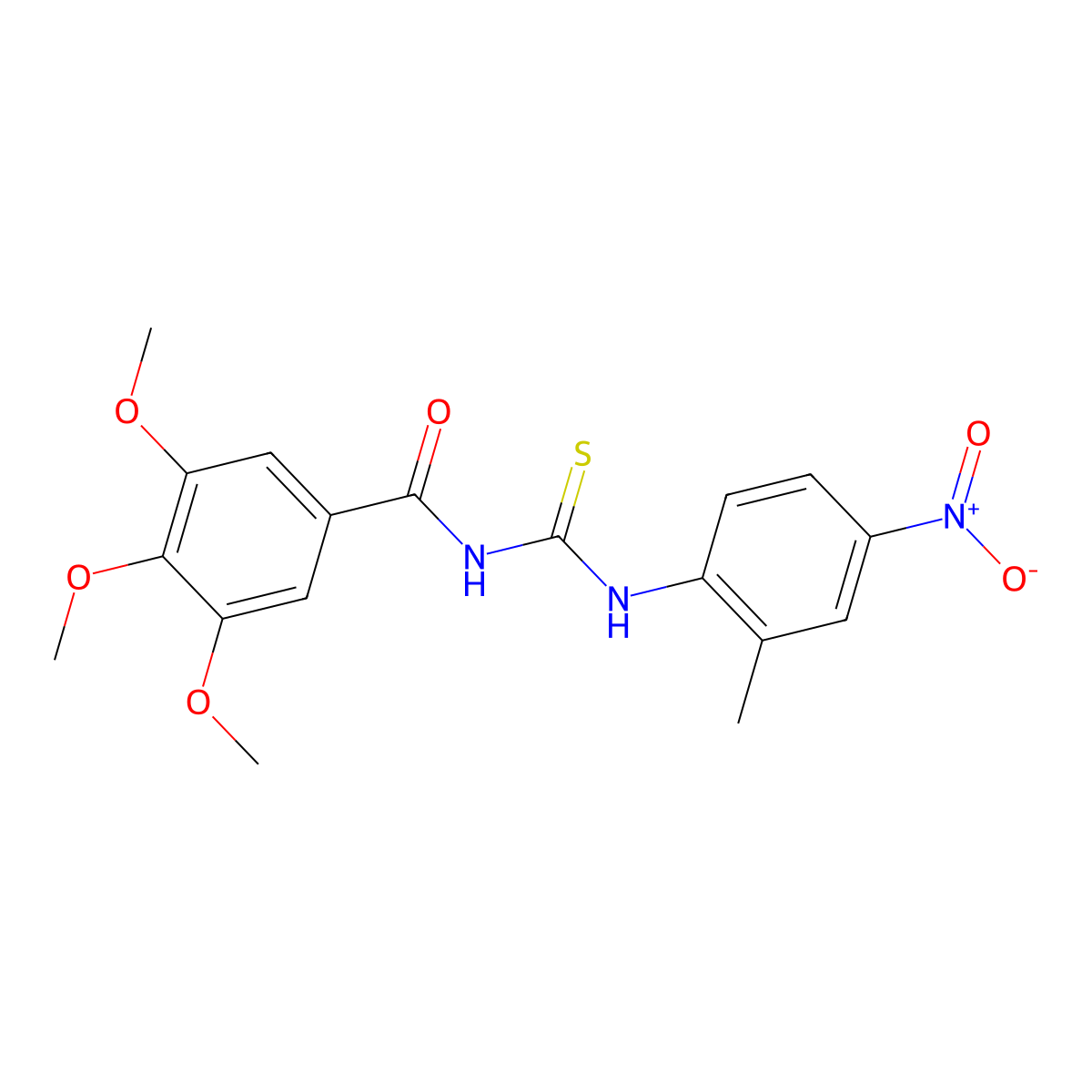 3,4,5-trimethoxy-N-[(2-methyl-4-nitrophenyl)carbamothioyl]benzamide molecular structure, CAS 335214-43-2