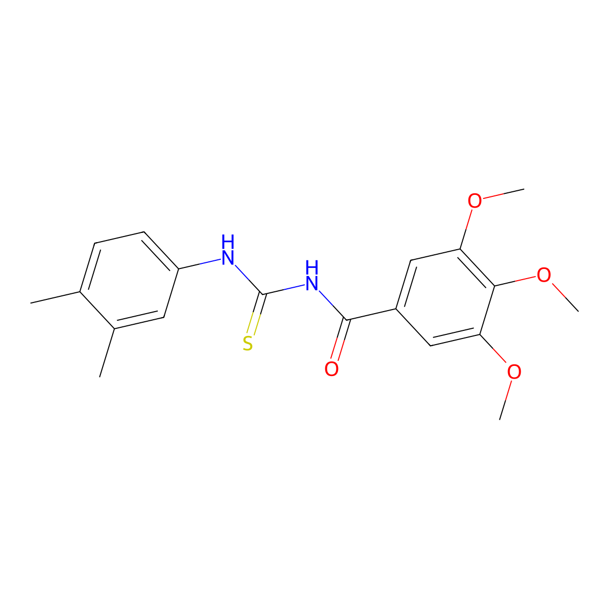 N-[(3,4-dimethylphenyl)carbamothioyl]-3,4,5-trimethoxybenzamide molecular structure, CAS 335214-48-7