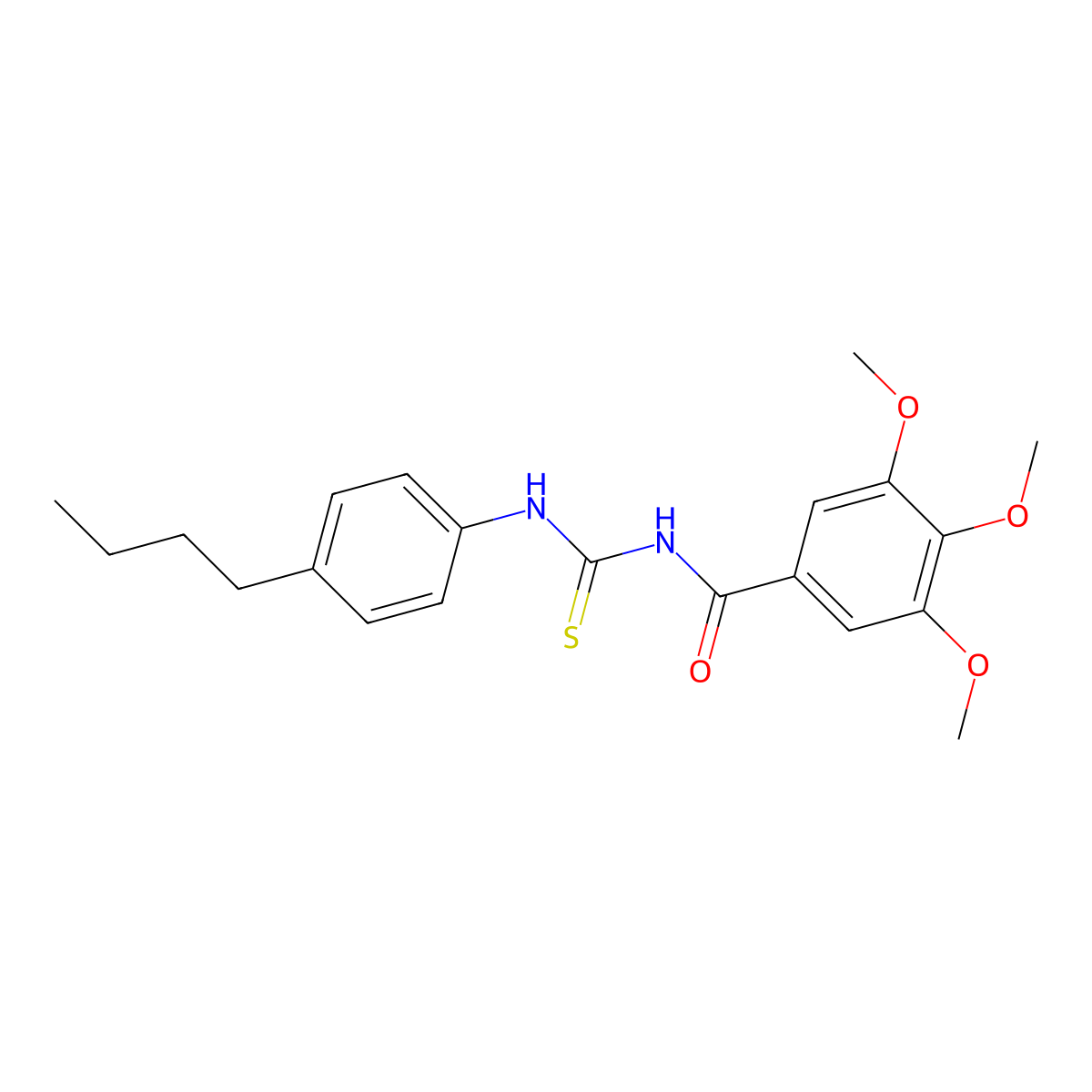 N-[(4-butylphenyl)carbamothioyl]-3,4,5-trimethoxybenzamide molecular structure, CAS 335214-50-1