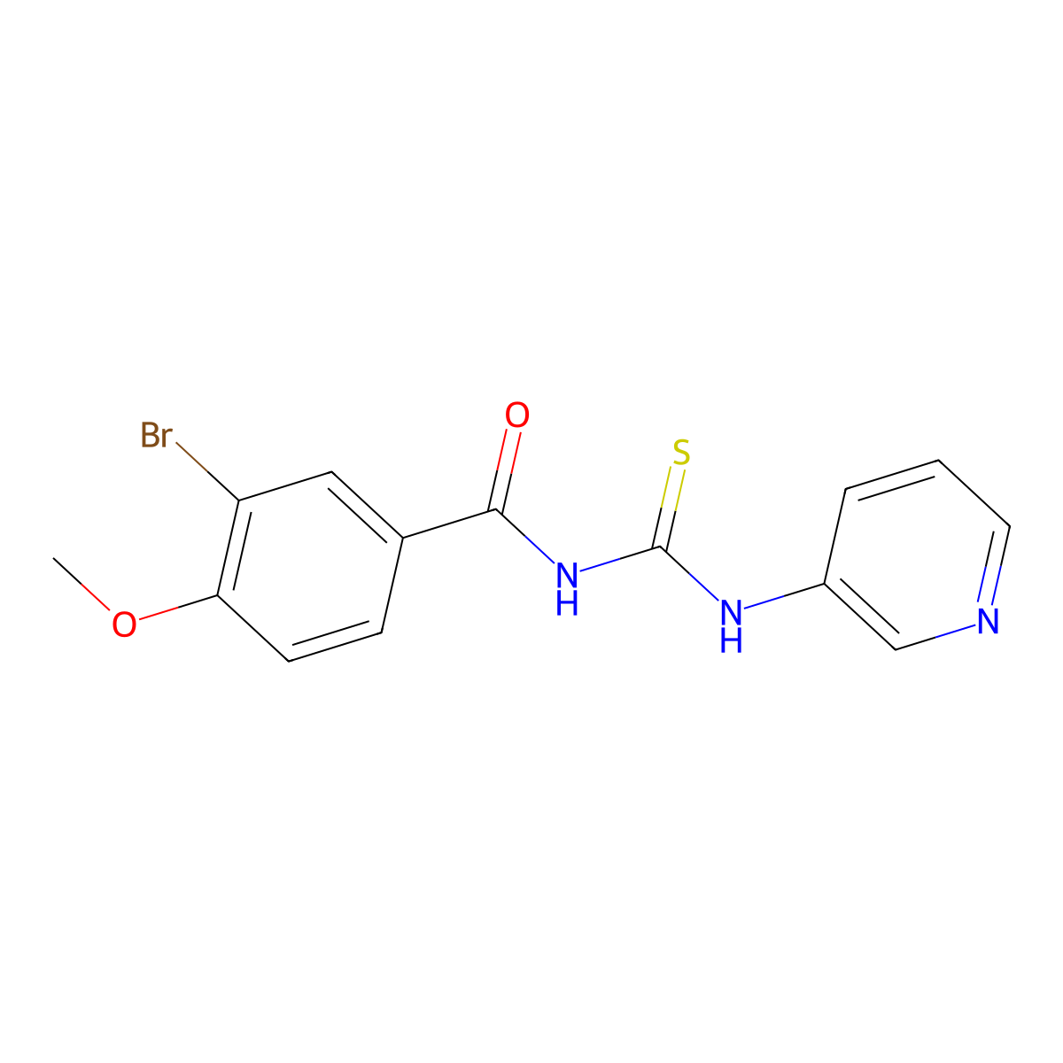N-(3-bromo-4-methoxybenzoyl)-N'-(3-pyridinyl)thiourea molecular structure, CAS 335214-59-0