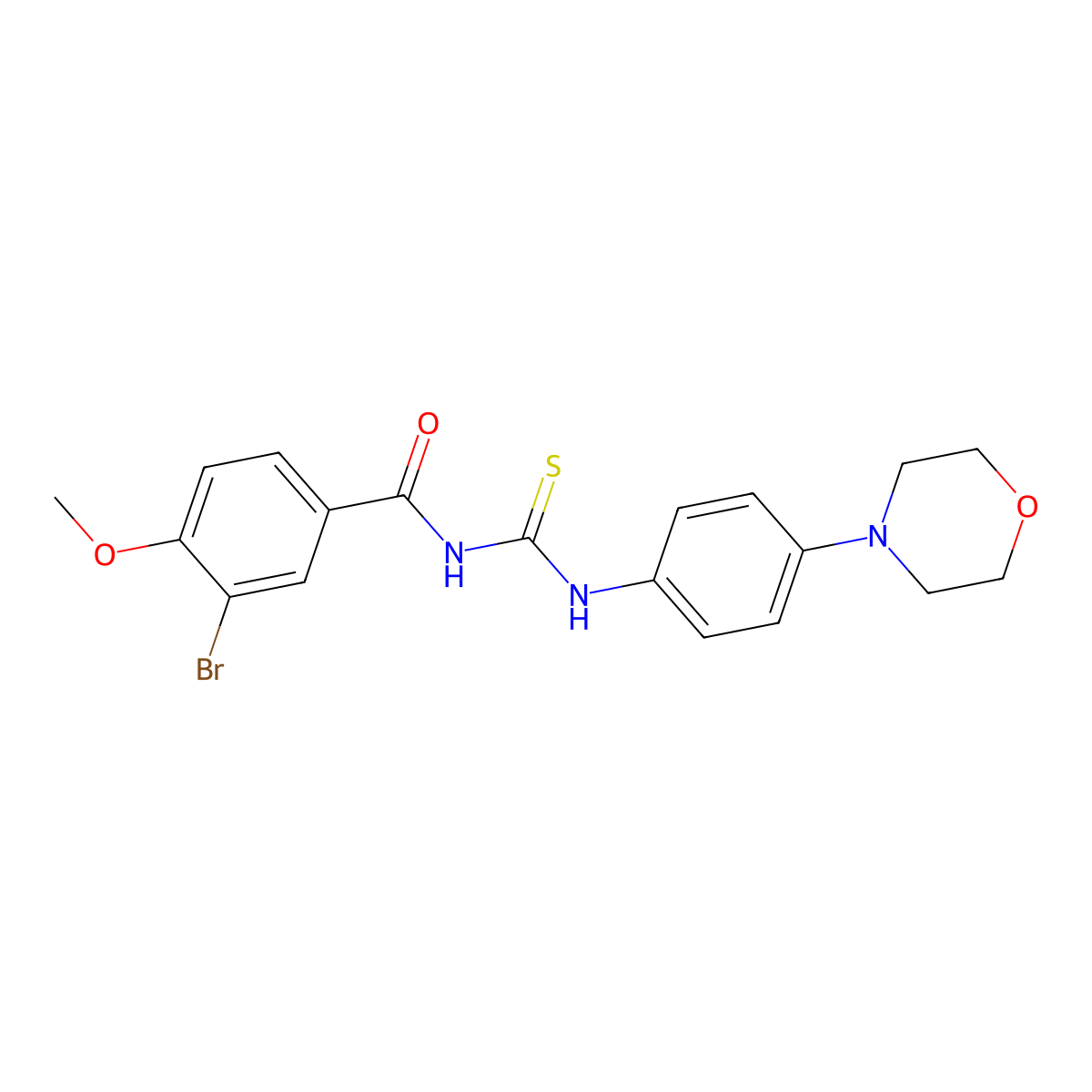 3-bromo-4-methoxy-N-{[4-(morpholin-4-yl)phenyl]carbamothioyl}benzamide molecular structure, CAS 335214-65-8