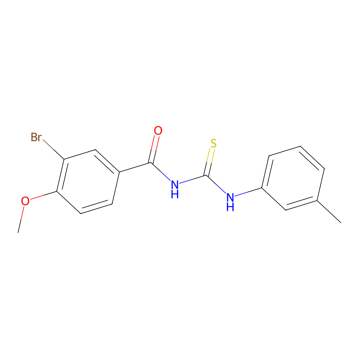 N-(3-bromo-4-methoxybenzoyl)-N'-(3-methylphenyl)thiourea molecular structure, CAS 335214-71-6