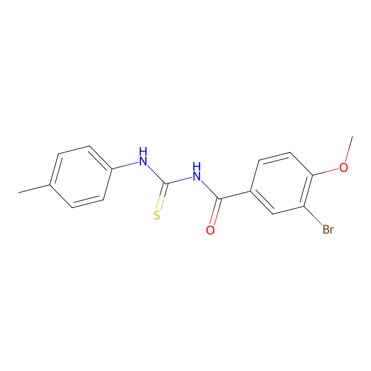 N-(3-bromo-4-methoxybenzoyl)-N'-(4-methylphenyl)thiourea molecular structure, CAS 335214-72-7