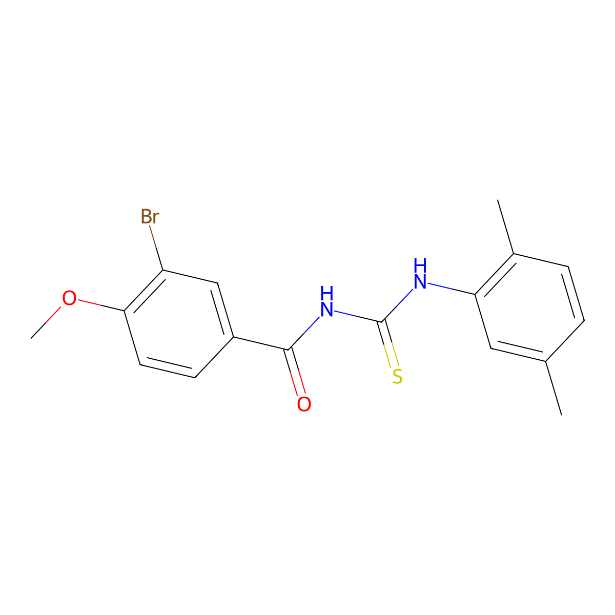 3-bromo-N-[(2,5-dimethylphenyl)carbamothioyl]-4-methoxybenzamide molecular structure, CAS 335214-75-0