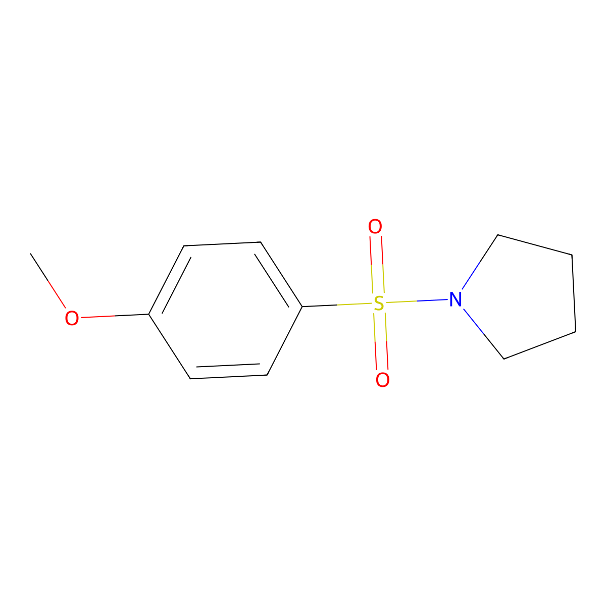 1-[(4-Methoxyphenyl)sulfonyl]pyrrolidine molecular structure, CAS 335215-12-8