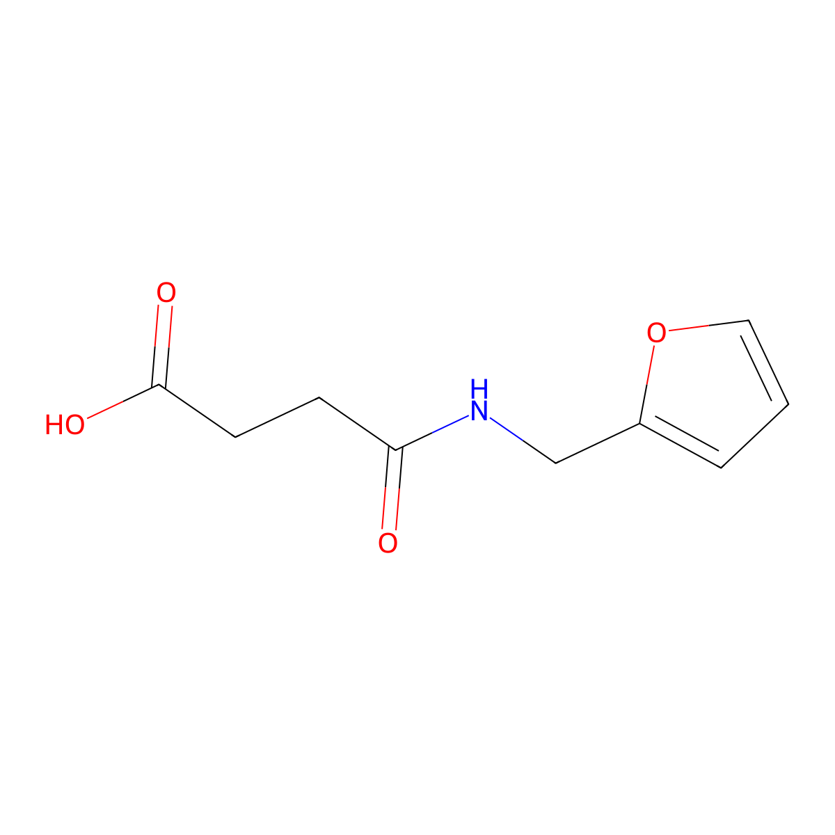 N-Furan-2-ylmethyl-succinamic acid molecular structure, CAS 335216-97-2