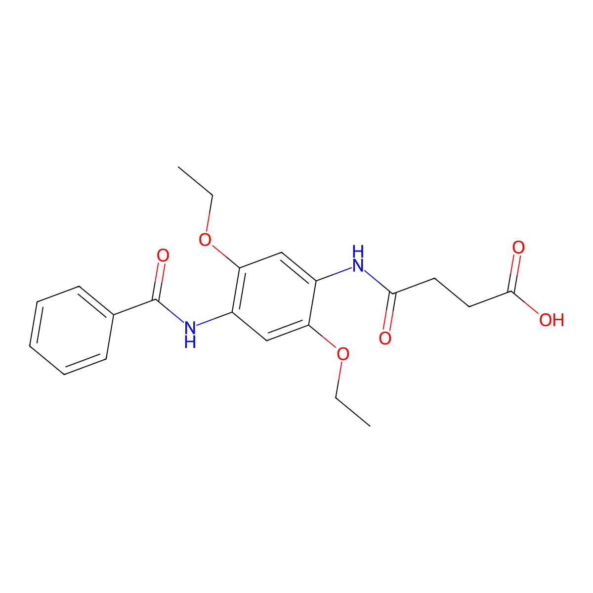 4-[4-(Benzoylamino)-2,5-diethoxyanilino]-4-oxobutanoic acid molecular structure, CAS 335219-50-6
