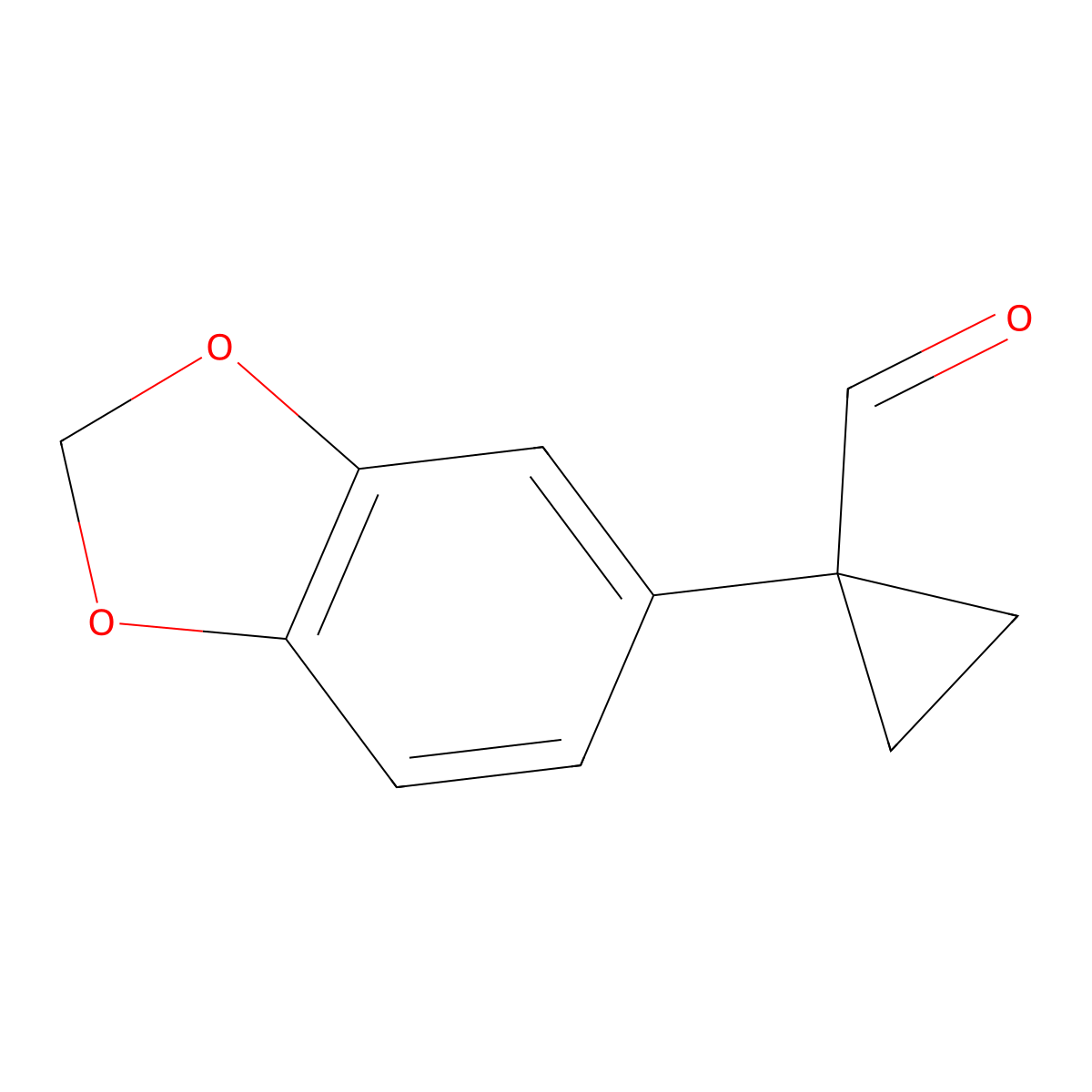 1-(1,3-Benzodioxol-5-yl)cyclopropanecarboxaldehyde molecular structure, CAS 33522-15-5