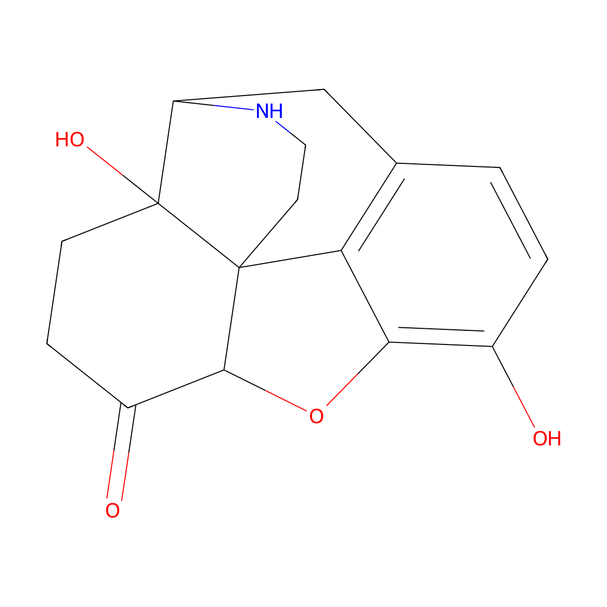 (-)-Noroxymorphone molecular structure, CAS 33522-95-1