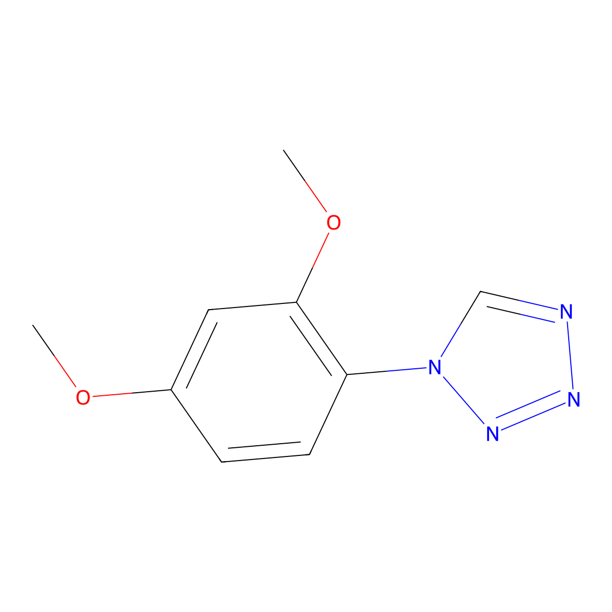 1-(2,4-Dimethoxyphenyl)tetrazole molecular structure, CAS 335220-78-5