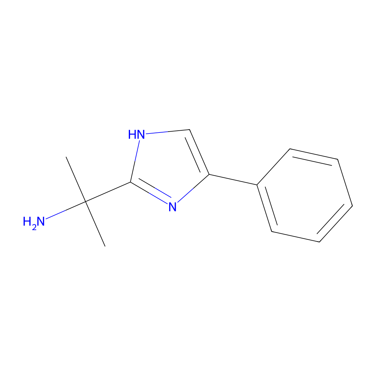 2-(5-phenyl-1H-imidazol-2-yl)propan-2-amine molecular structure, CAS 335246-39-4