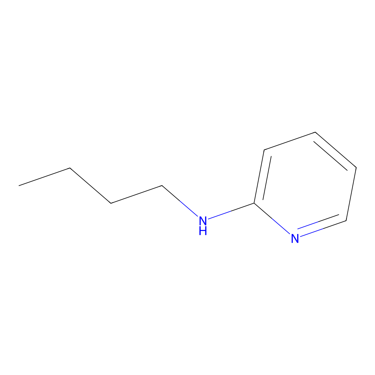 N-Butyl-2-pyridinamine molecular structure, CAS 33525-72-3