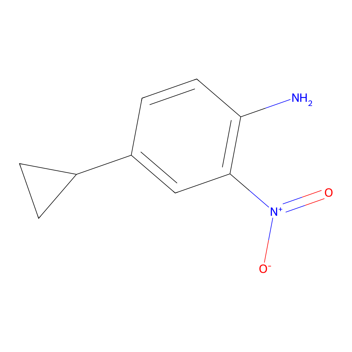 4-Cyclopropyl-2-nitroaniline molecular structure, CAS 335254-72-3
