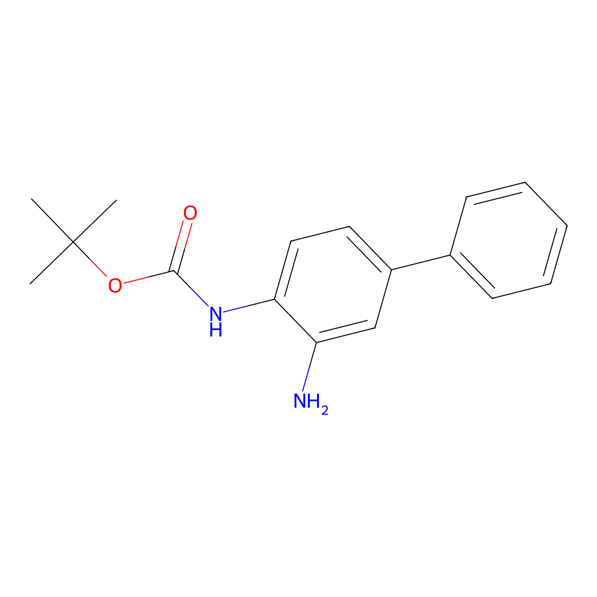 N-(3-Amino[1,1'-biphenyl]-4-yl)-carbamic Acid tert-Butyl Ester molecular structure, CAS 335255-33-9