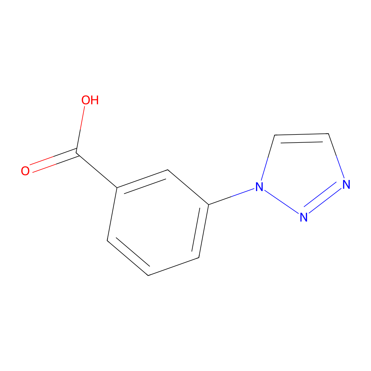 3-(1H-1,2,3-triazol-1-yl)benzoic acid molecular structure, CAS 335255-82-8