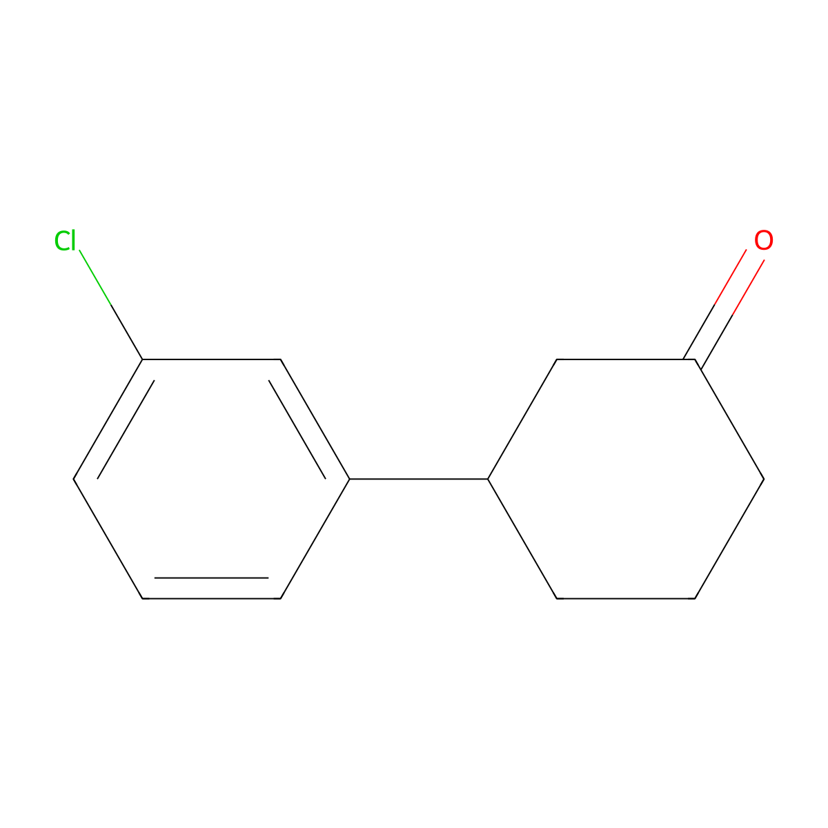 3-(3-Chlorophenyl)cyclohexanone molecular structure, CAS 335259-42-2