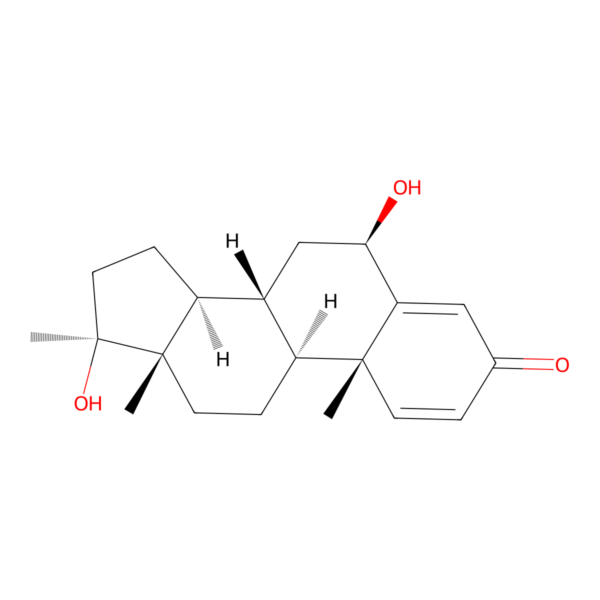 6beta-Hydroxymethandrostenolone molecular structure, CAS 33526-41-9