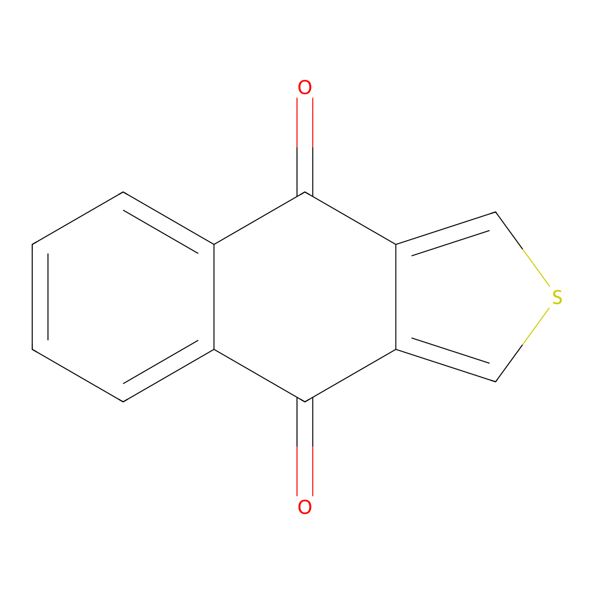 Naphtho(2,3-c)thiophene-4,9-dione molecular structure, CAS 33527-20-7