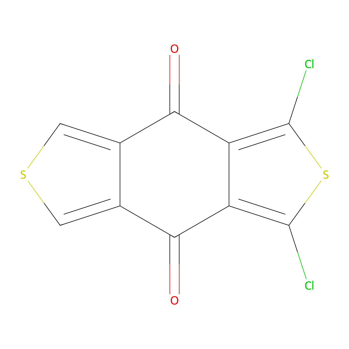 1,3-Dichloro-2,6-dithia-s-indacene-4,8-dione molecular structure, CAS 33527-28-5