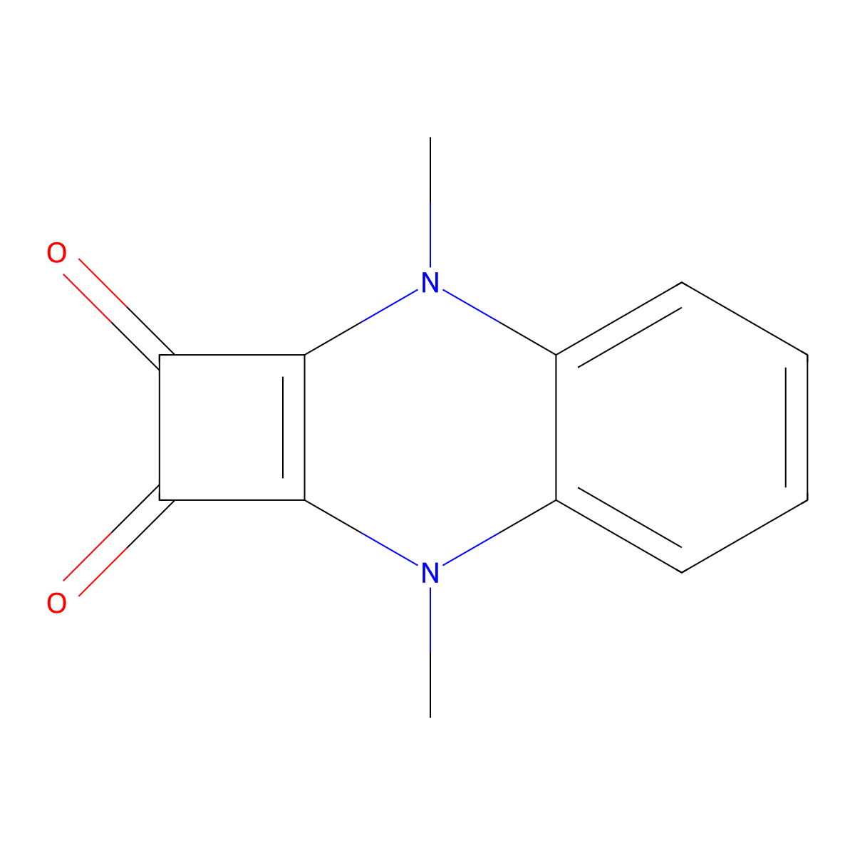 Cyclobuta(b)quinoxaline-1,2-dione, 3,8-dihydro-3,8-dimethyl- molecular structure, CAS 33527-99-0