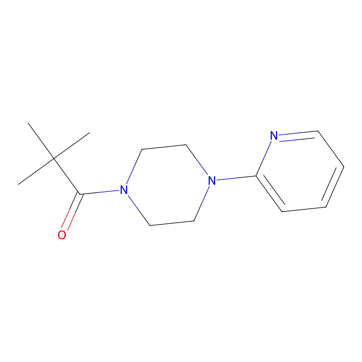 2,2-Dimethyl-1-[4-(pyridin-2-YL)piperazin-1-YL]propan-1-one molecular structure, CAS 335282-35-4