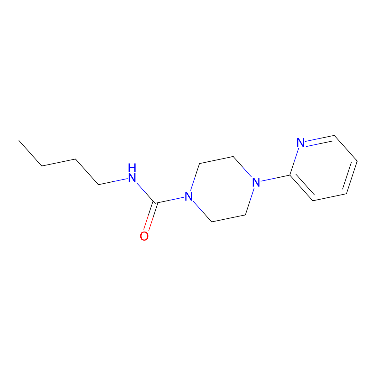 N-Butyl(4-(2-pyridyl)piperazinyl)formamide molecular structure, CAS 335282-64-9