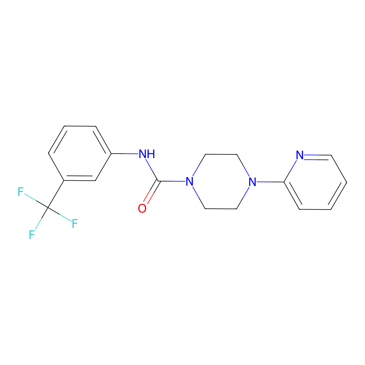 4-pyridin-2-yl-N-[3-(trifluoromethyl)phenyl]piperazine-1-carboxamide molecular structure, CAS 335282-67-2