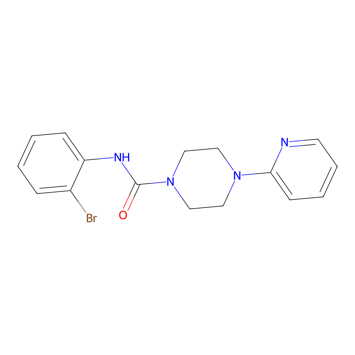 N-(2-bromophenyl)-4-(2-pyridinyl)tetrahydro-1(2H)-pyrazinecarboxamide molecular structure, CAS 335282-78-5