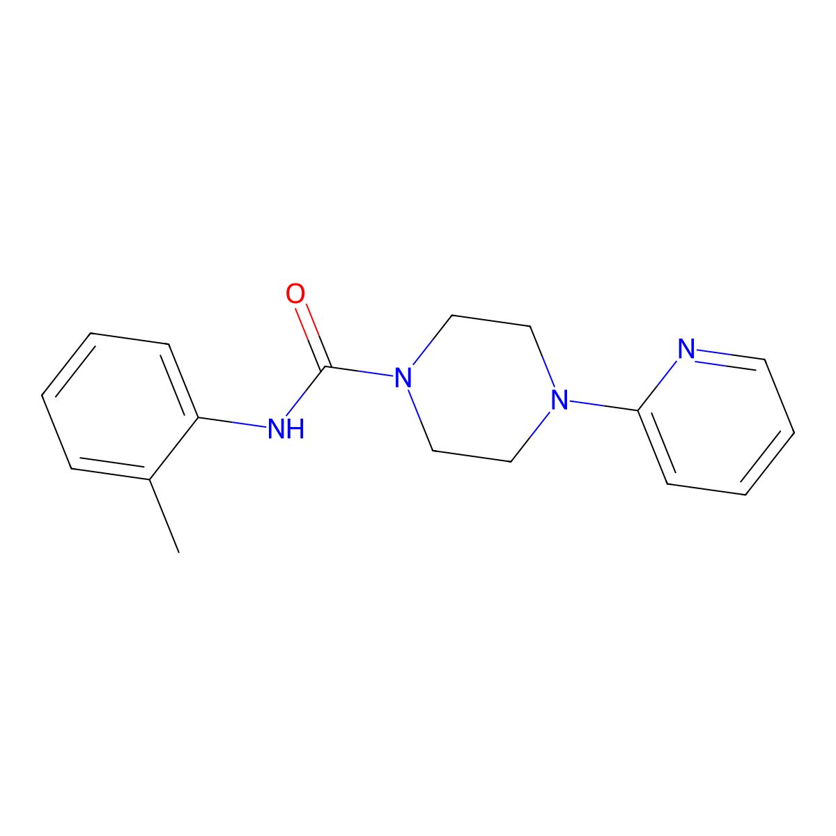 (4-(Pyrid-2-YL)piperazinyl)-N-(2-methylphenyl)formamide molecular structure, CAS 335282-90-1