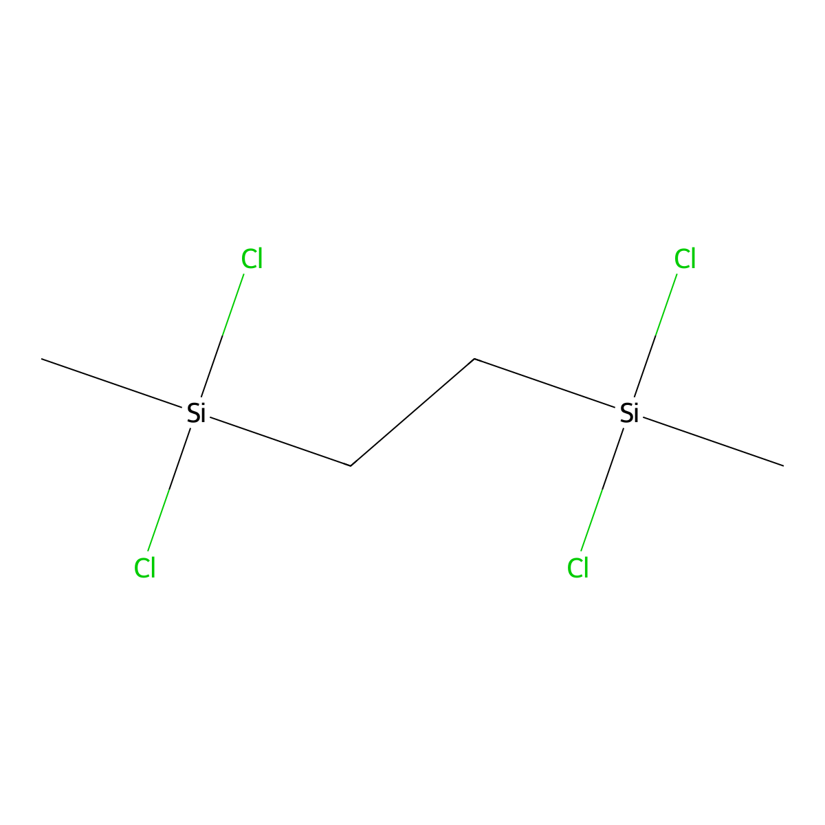 Silane, 1,1'-(1,2-ethanediyl)bis(1,1-dichloro-1-methyl- molecular structure, CAS 3353-69-3
