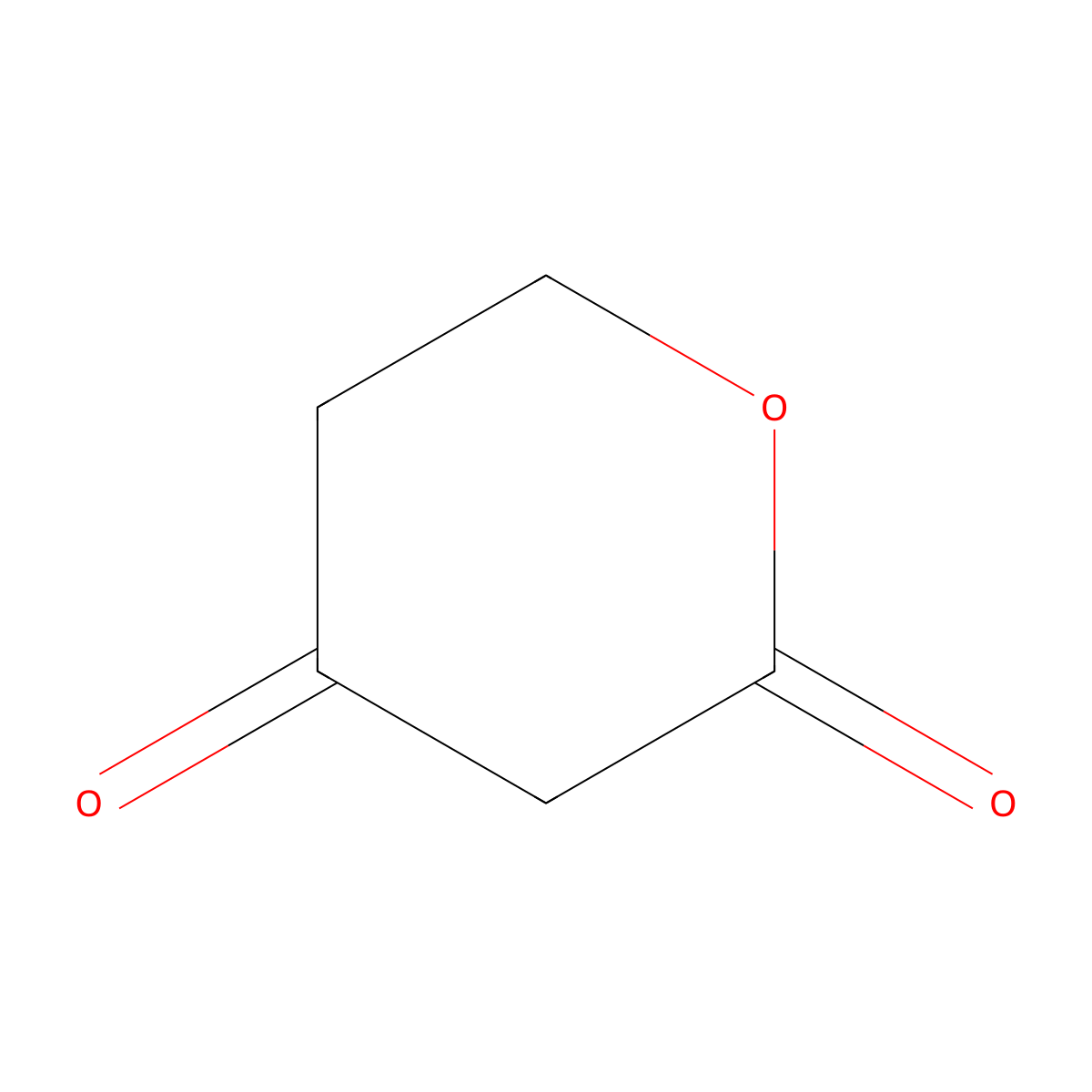 Oxane-2,4-dione molecular structure, CAS 33532-46-6