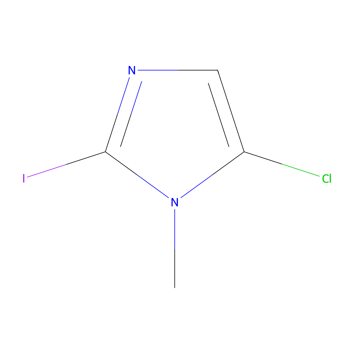 5-chloro-2-iodo-1-methyl-1H-imidazole molecular structure, CAS 33532-65-9
