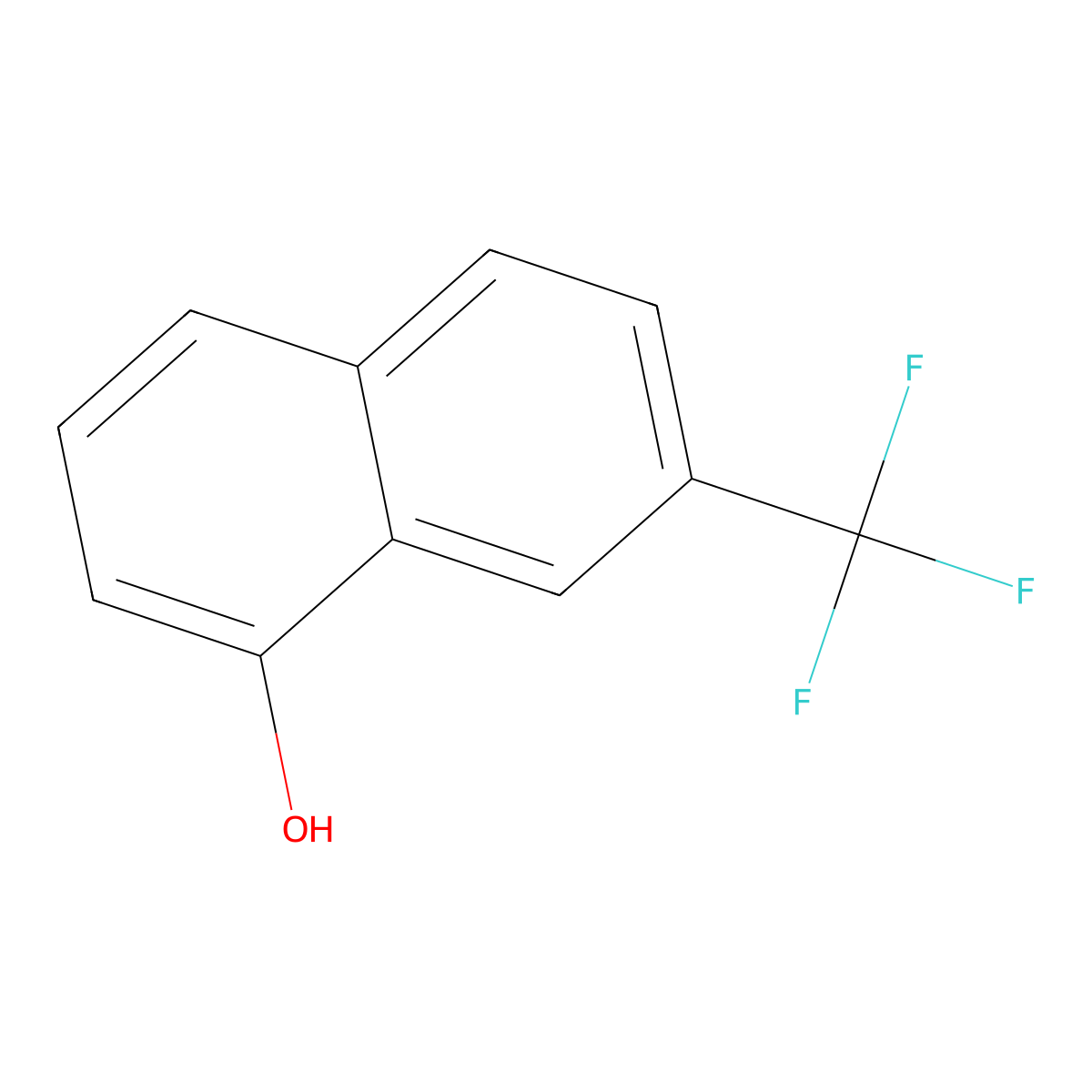 7-(Trifluoromethyl)-1-naphthalenol molecular structure, CAS 33533-46-9
