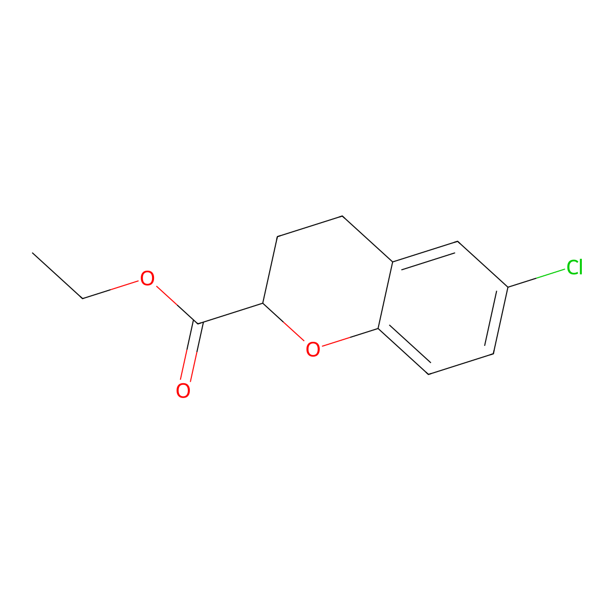 Ethyl 6-chlorochroman-2-carboxylate molecular structure, CAS 33533-96-9