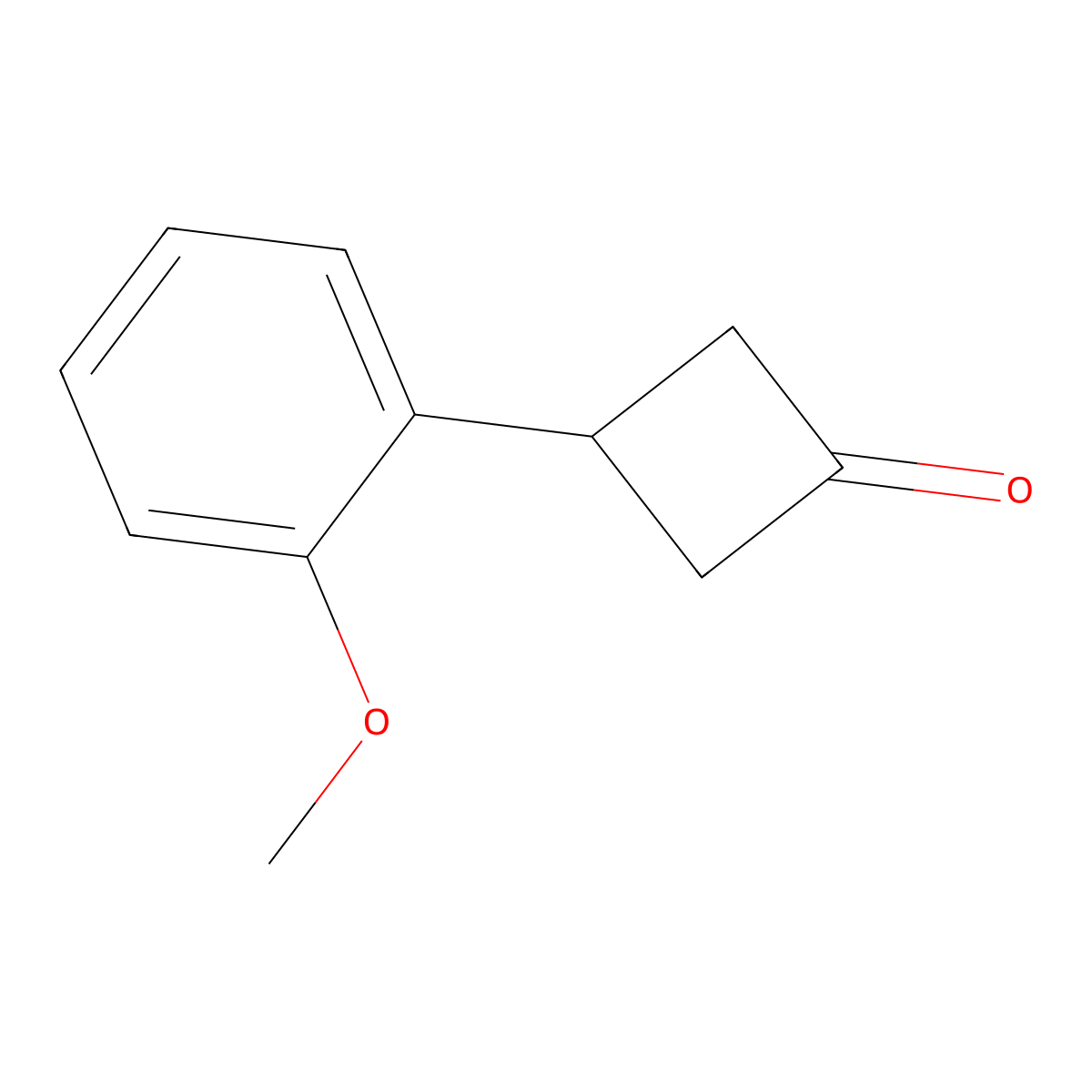 3-(2-Methoxyphenyl)cyclobutan-1-one molecular structure, CAS 335331-55-0
