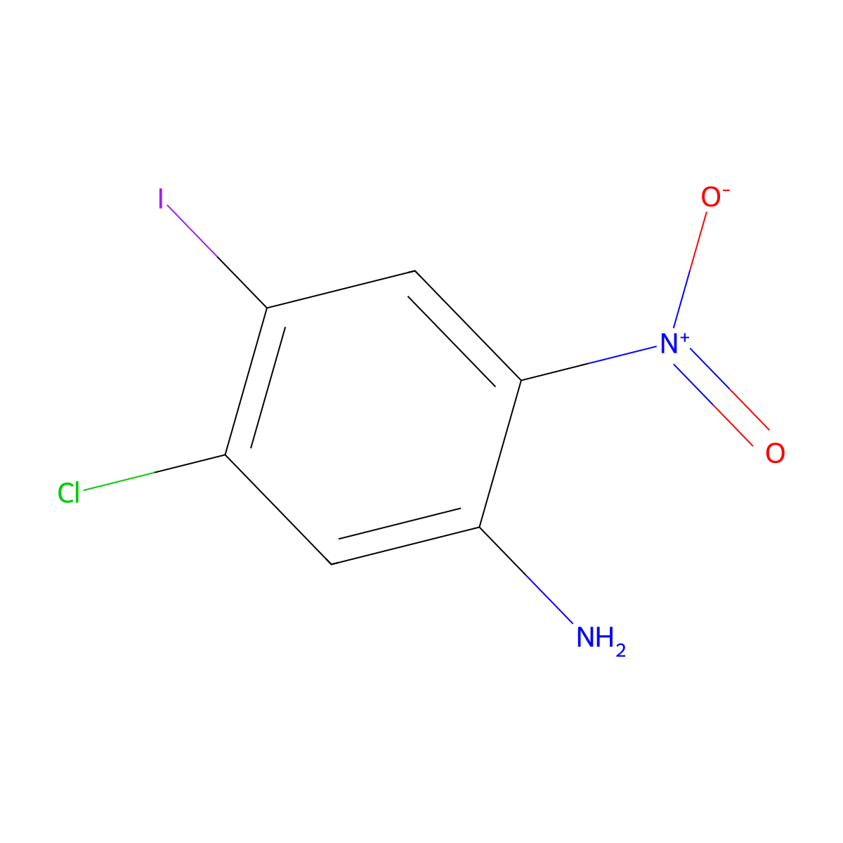 5-Chloro-4-iodo-2-nitroaniline molecular structure, CAS 335349-57-0