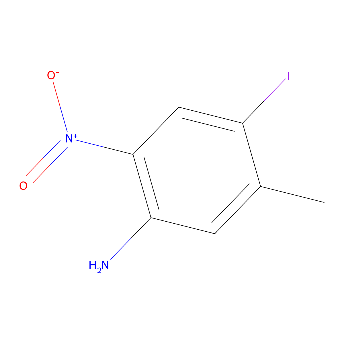 4-Iodo-5-methyl-2-nitroaniline molecular structure, CAS 335349-58-1