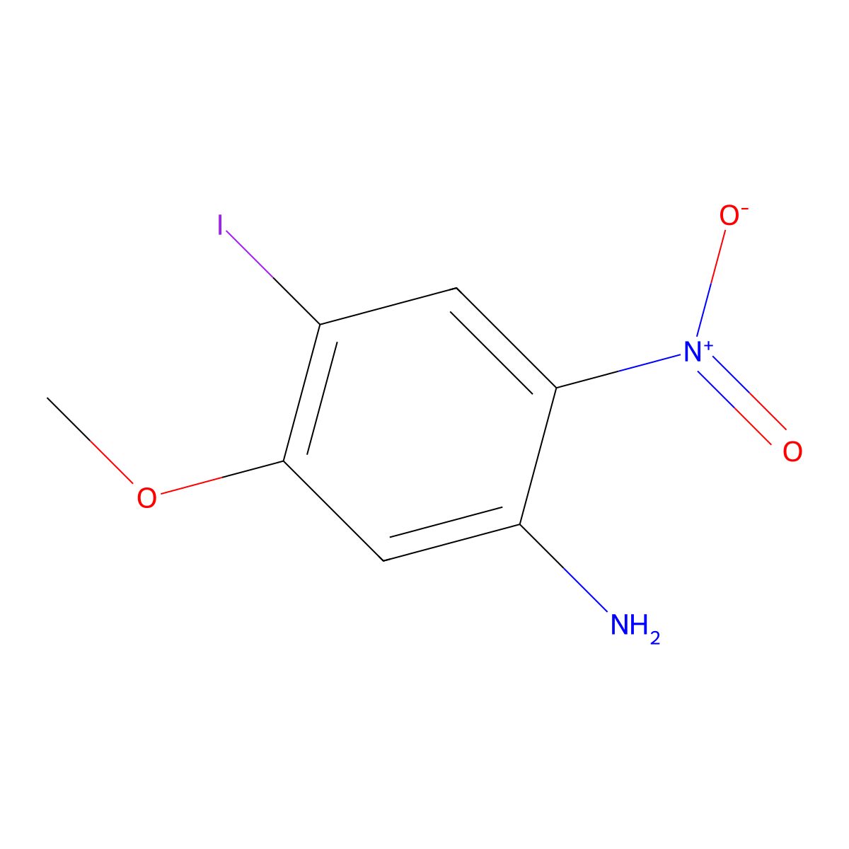 4-Iodo-5-methoxy-2-nitroaniline molecular structure, CAS 335349-66-1