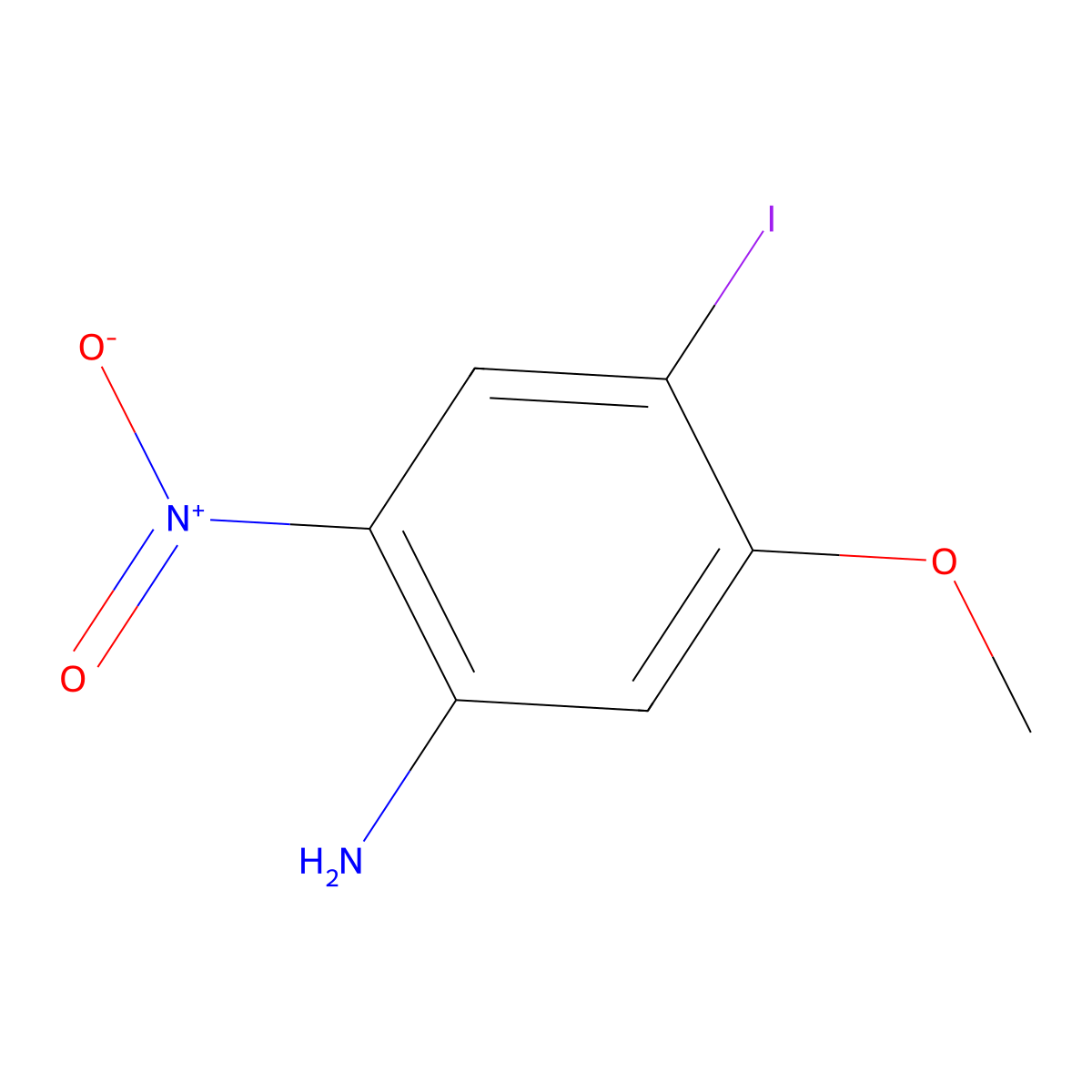 4-Iodo-5-methoxy-2-nitroaniline molecular structure, CAS 335349-66-1