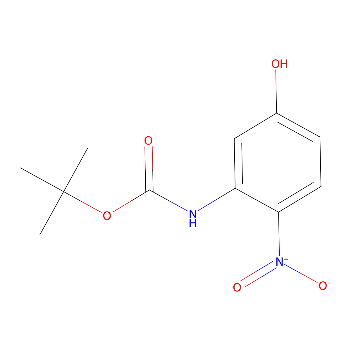 tert-butyl N-(5-hydroxy-2-nitrophenyl)carbamate molecular structure, CAS 335352-07-3