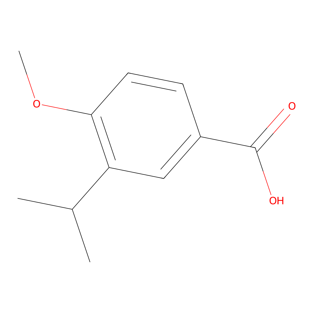 4-Methoxy-3-(propan-2-yl)benzoic acid molecular structure, CAS 33537-78-9