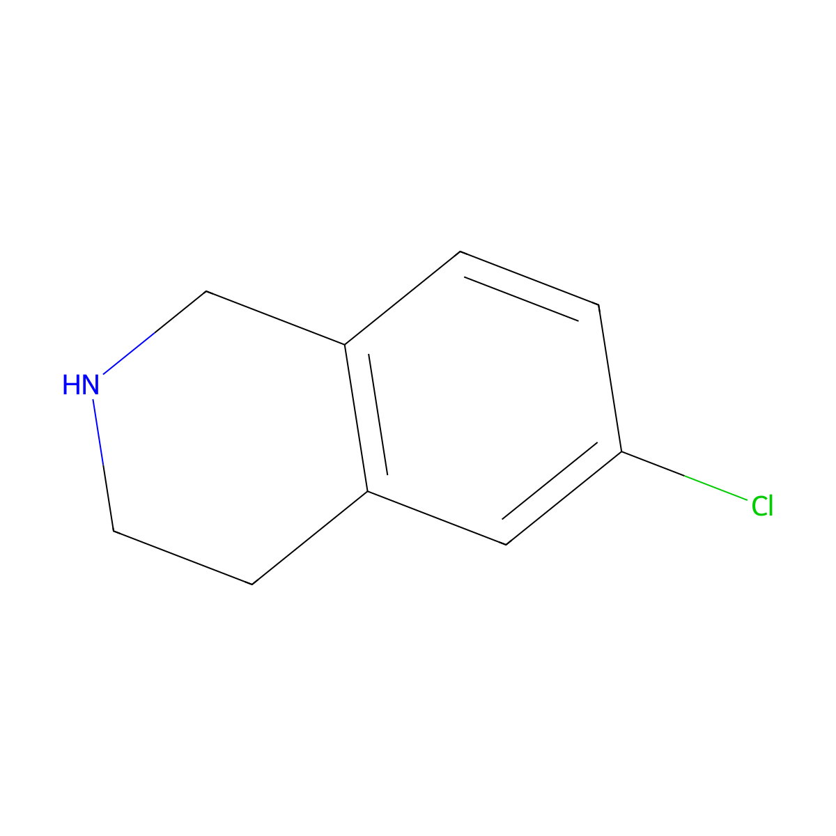 6-Chloro-1,2,3,4-tetrahydroisoquinoline molecular structure, CAS 33537-99-4