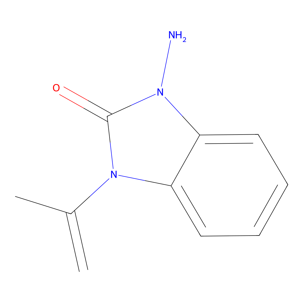 1-amino-3-isopropenyl-1,3-dihydro-2H-benzimidazol-2-one molecular structure, CAS 33538-06-6