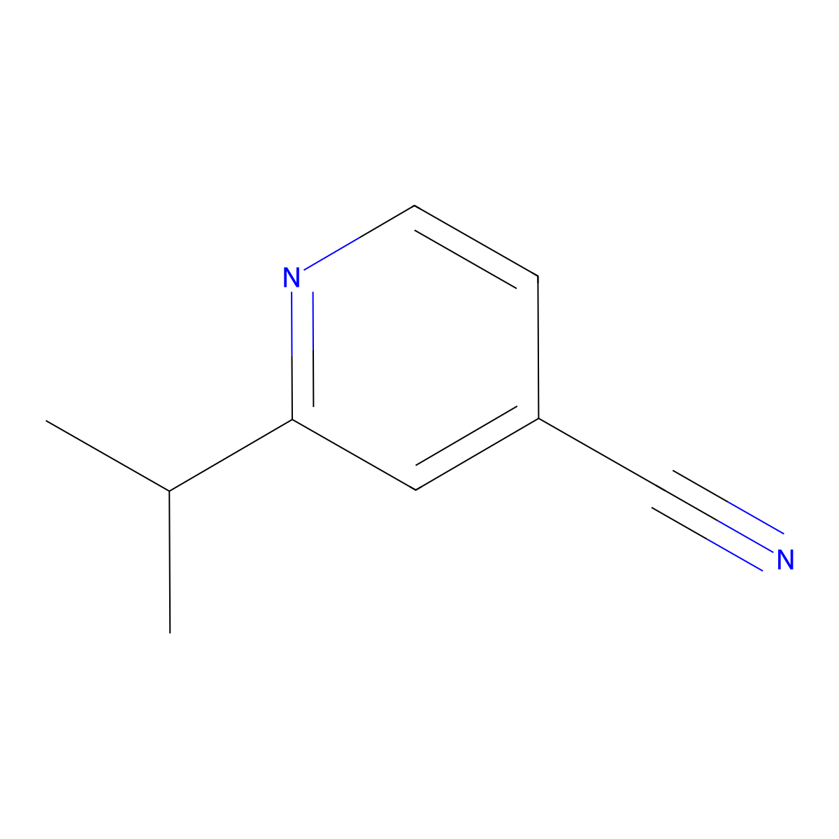2-(Isopropyl)isonicotinonitrile molecular structure, CAS 33538-10-2