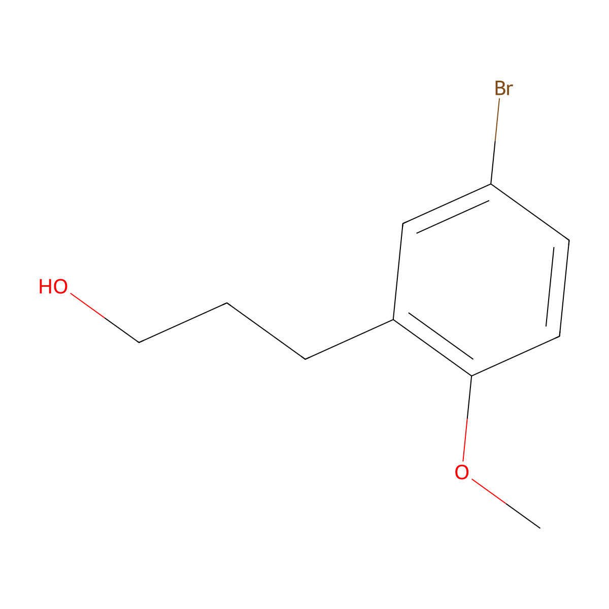 3-(5-Bromo-2-methoxyphenyl)propan-1-ol molecular structure, CAS 33538-79-3