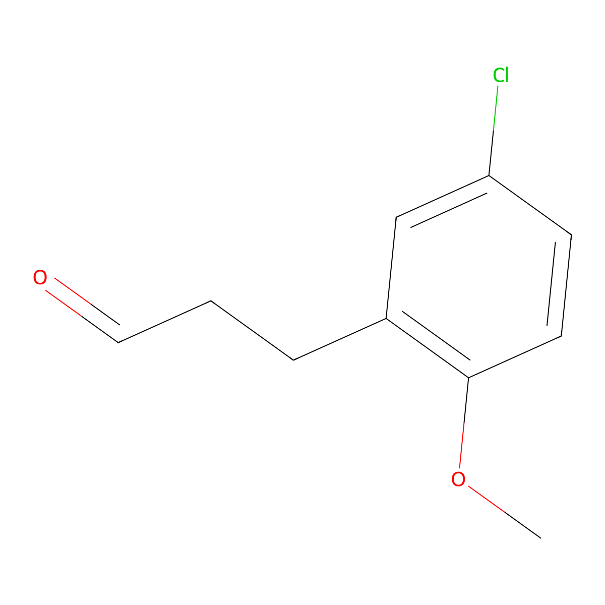 3-(5-Chloro-2-methoxyphenyl)propanal molecular structure, CAS 33538-84-0