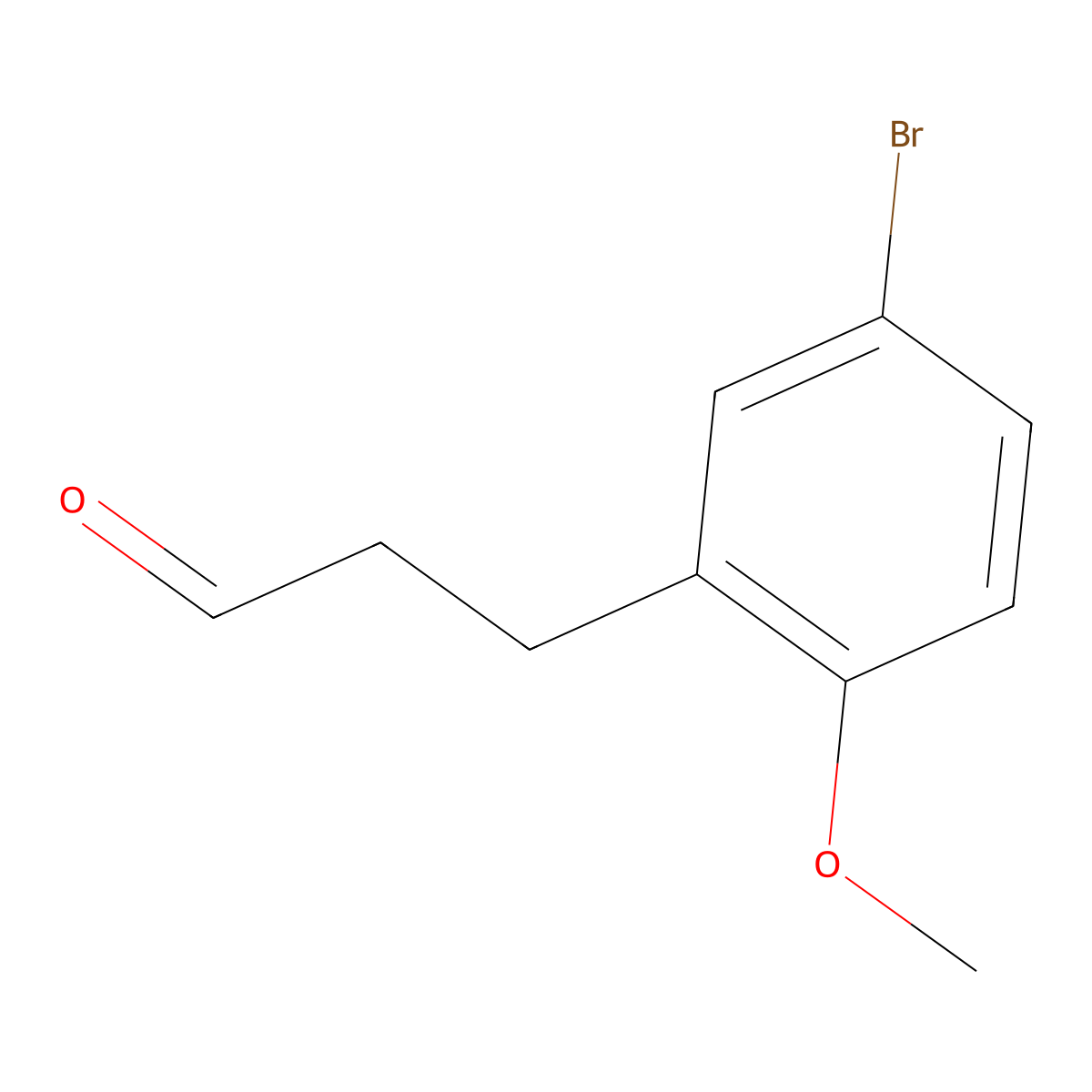 3-(5-Bromo-2-methoxyphenyl)propanal molecular structure, CAS 33538-85-1