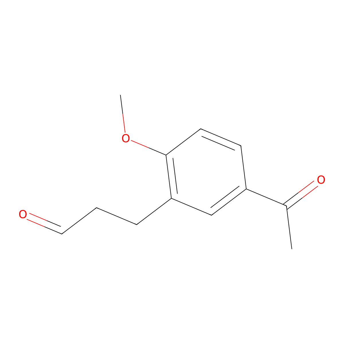 3-(5-Acetyl-2-methoxyphenyl)propanal molecular structure, CAS 33538-86-2
