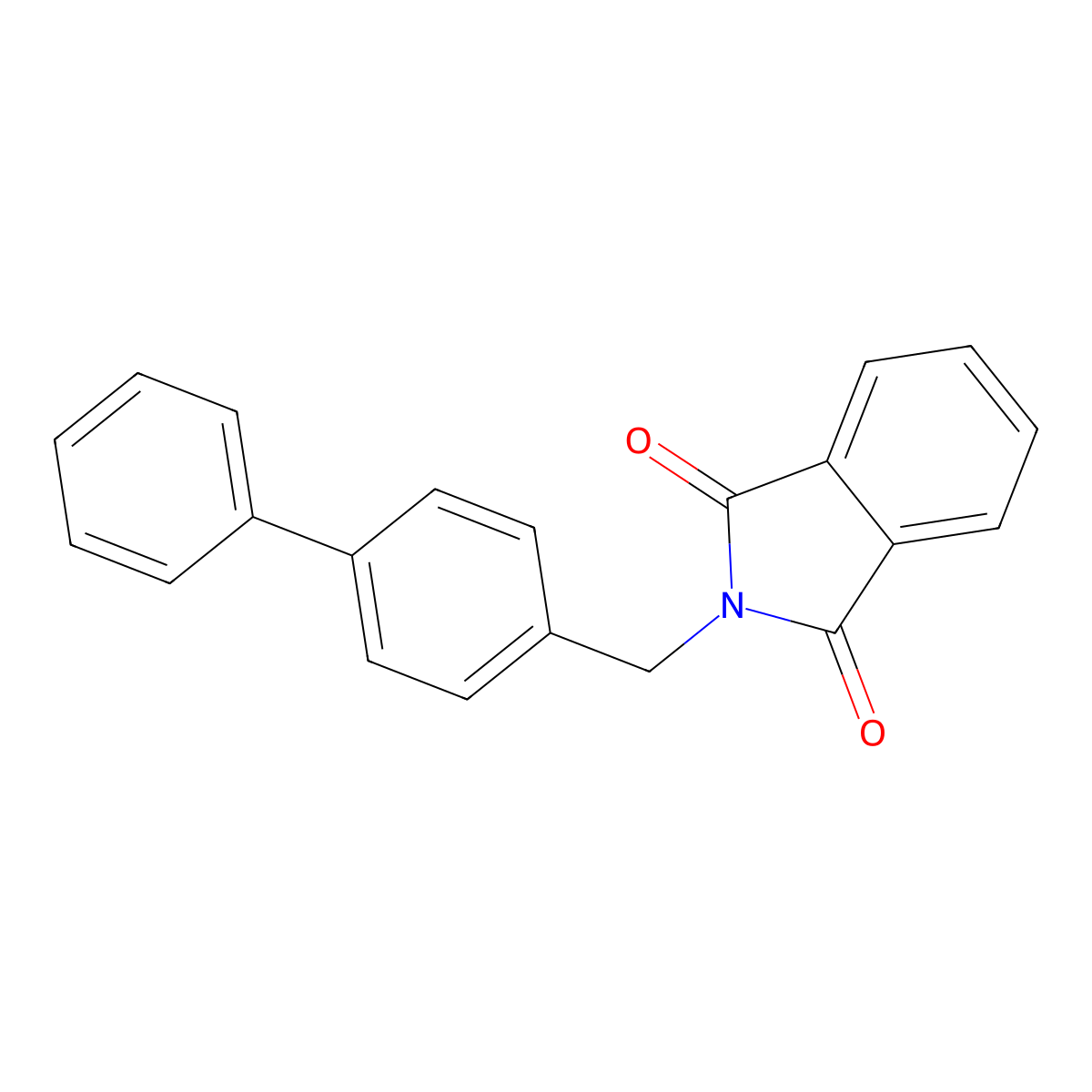 2-([1,1'-Biphenyl]-4-ylmethyl)isoindoline-1,3-dione molecular structure, CAS 335389-96-3