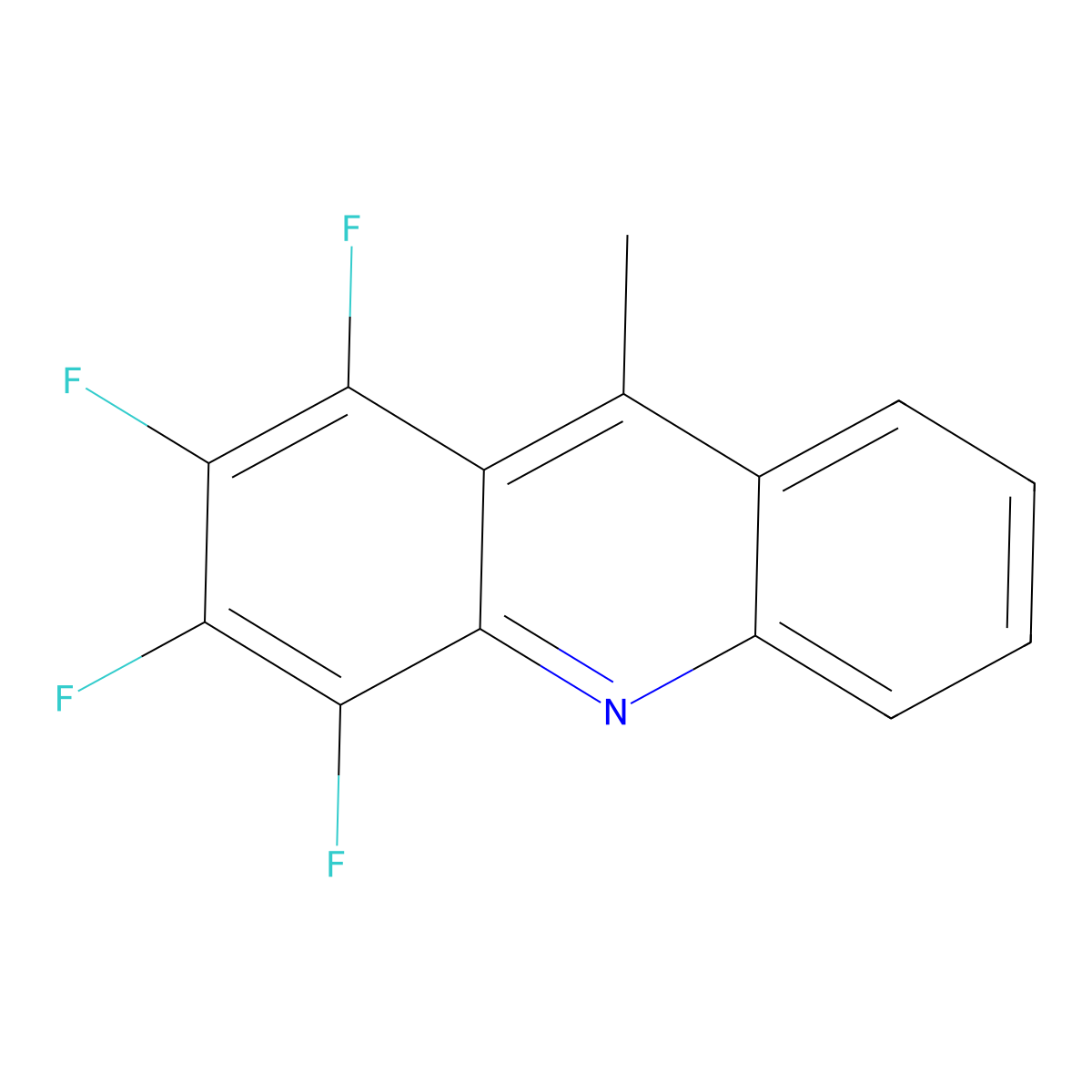 1,2,3,4-Tetrafluoro-9-methylacridine molecular structure, CAS 33539-14-9